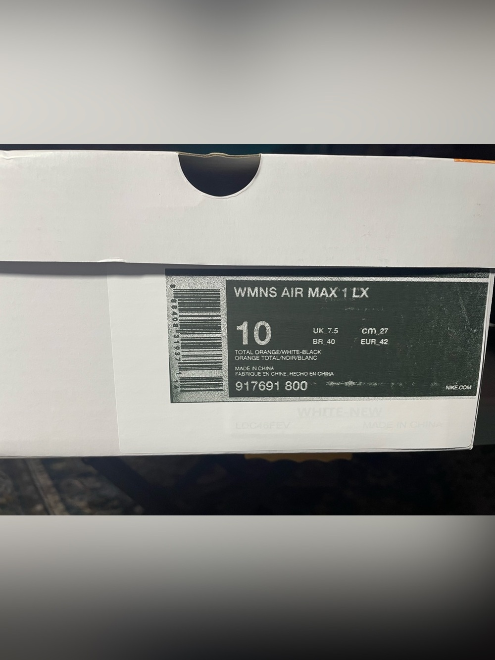 Nike Air Max 1 LX 🍊“JUST DO IT”🍊
10W-8.5M - Picture 12 of 12